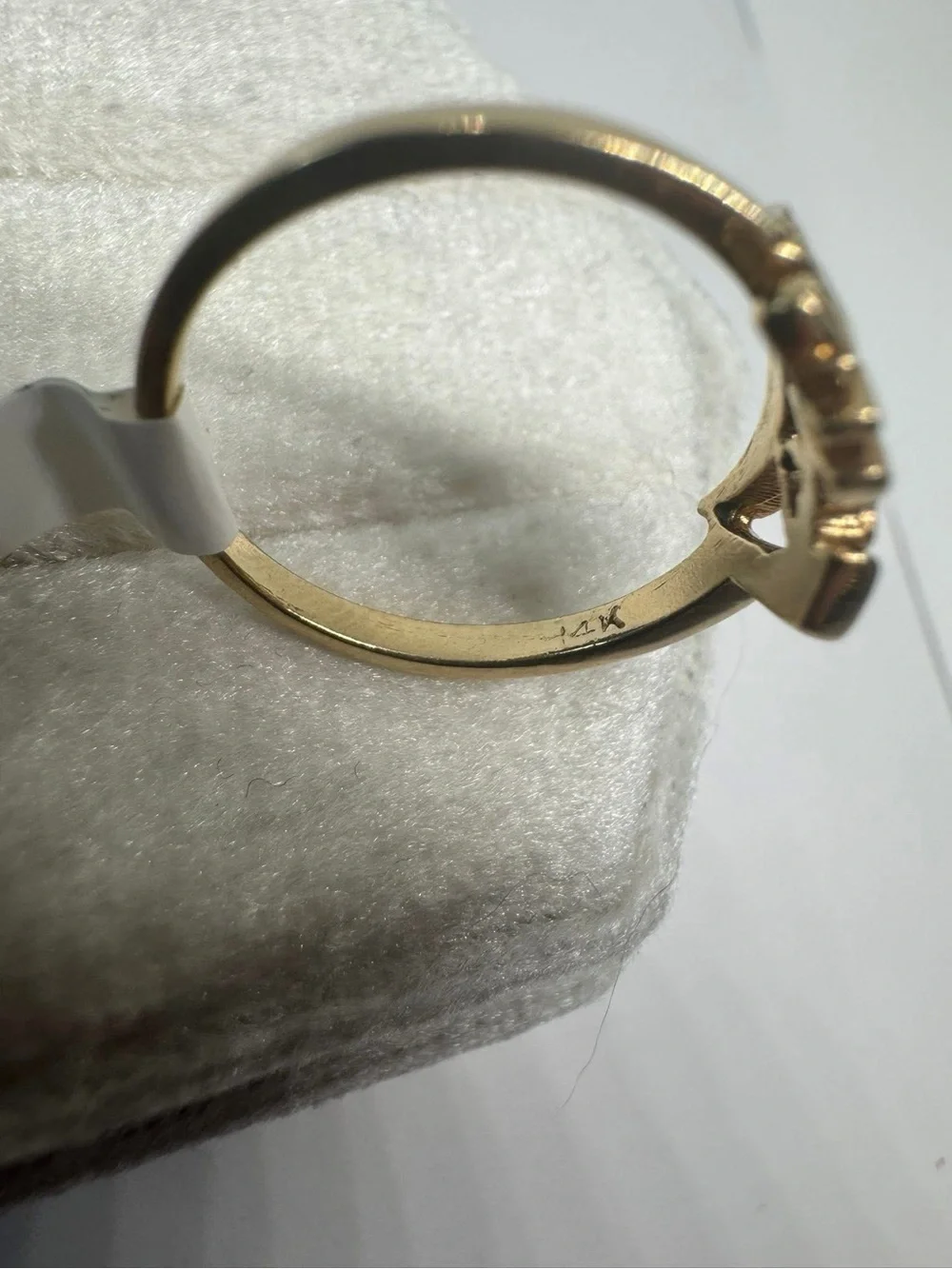 Vintage 14K 585 Gold Love Ring Size 6 Romantic Fine Jewelry Gift
